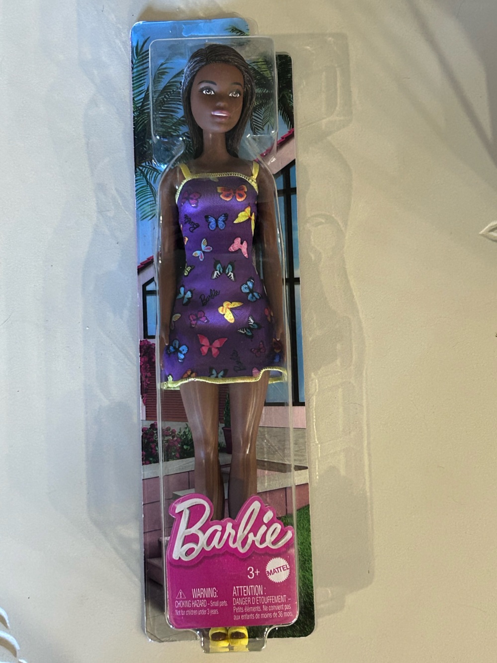 Mattel African American Barbie in Purple Butterfly Dress